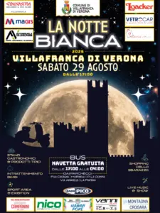 Notte Bianca di Villafranca di Verona. Sabato 29 agosto 2026